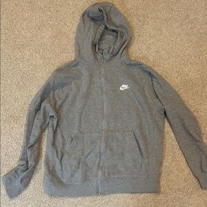 Nike Heather Gray Full-Zip Hoodie